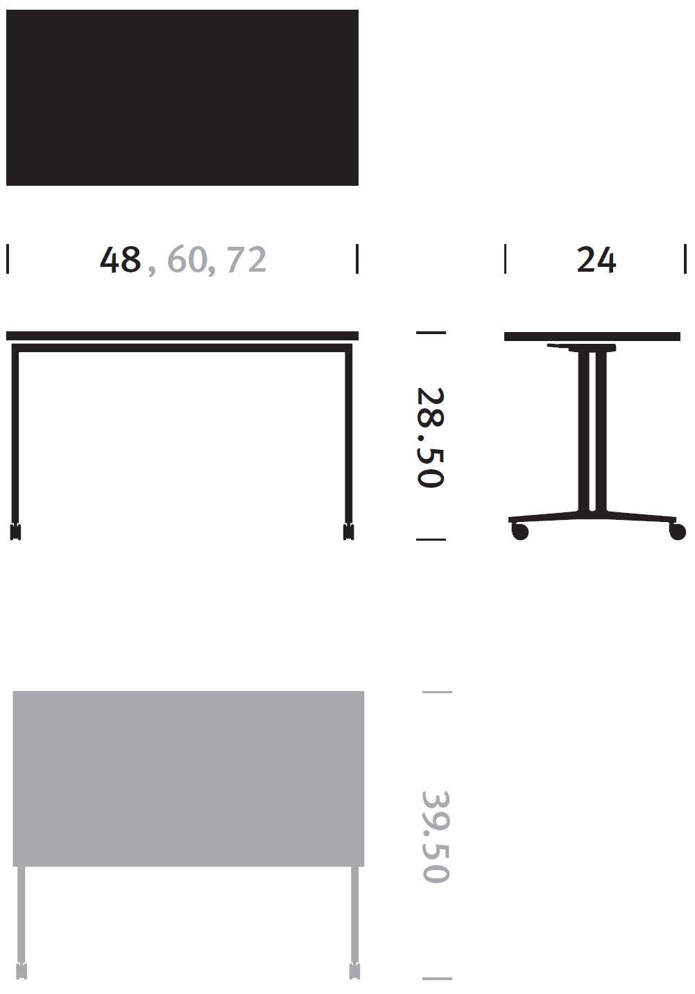 Herman Miller Everywhere™ FlipTop Table Rectangular GR Shop Canada