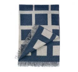 Cubist throw peacock