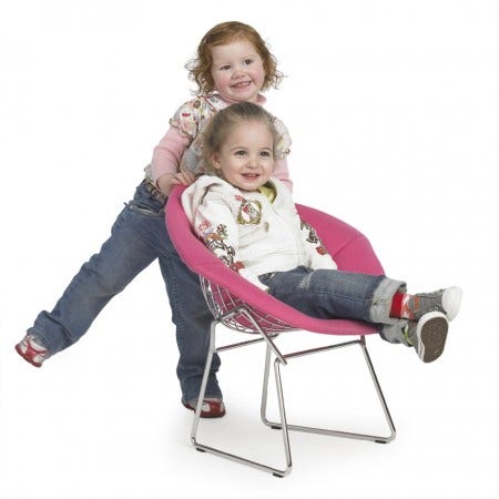 Child size Diamond Chair by Harry Bertoia - image: knoll.com