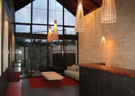 The Reed Pendant Light is made of natural Bamboo and Hoop Pine Plywood.