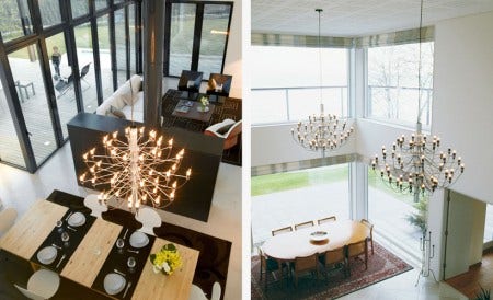 Rhe FLOS 2097 Suspension Light, designed by Gino Sarfatti, 1958, is part of FLOS' re-edition of classic production pieces.  