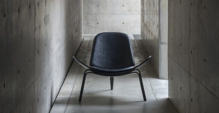 The CH07 Chair or the Shell Chair was designed in 1963 by Hans J. Wegner and is three-legged and beautiful; it's a chair you'll have for the rest of your life. There are 4 wood options and many amazing colour options.