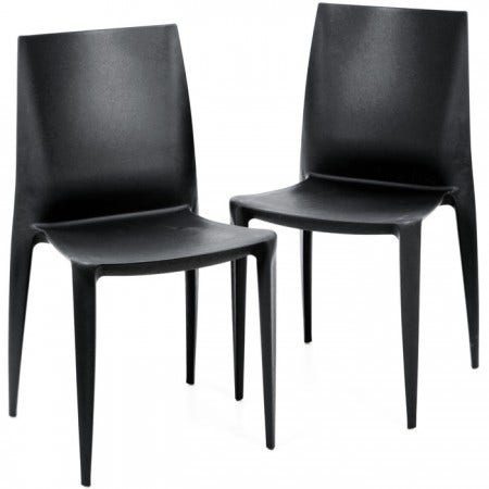 The Heller Bellini Dining Chair is an injection molded stacking chair appropriate for indoor/outdoor commercial or residential use. The flexing action of the back provides a high degree of comfort. It has a lightly textured, fully washable surface. It is available in black, white and two shades of grey.