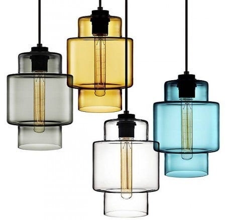 In lush, rich colors and boasting a sexy, substantial middle, the Niche Modern Axia Pendant Light, designed by Jeremy Pyles, 2014, makes a gorgeous addition to any environment. The Axia is part of the new Crystalline Collection, which embraces playful, fresh colors and bold defined angles but never strays far from Niche's core, signature design principles of simplicity and elegance in modern lighting.