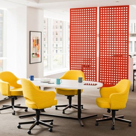 The Pollock Executive Chair, the Saarinen Executive Arm Chair, (which also come armless) range from classic to contemporary. 