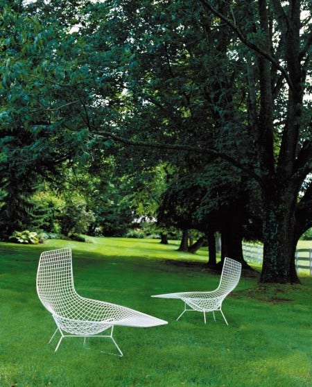In 2005 Knoll introduced the Asymmetric Lounge, a design from Bertoia’s initial experimentation that had never reached production.