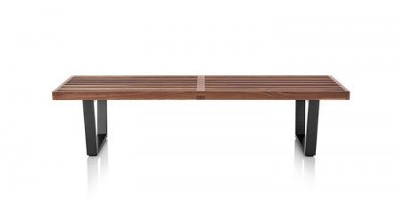 The Nelson Platform Bench is now available in walnut.