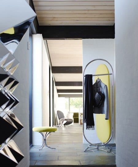 The 1-2-3 Mirror is a free standing mirror that fits any contemporary space.