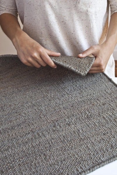 The Natural Vegetal Rug is made from 100% hand-spun jute and is available in two sizes and 5 earthtone colours.