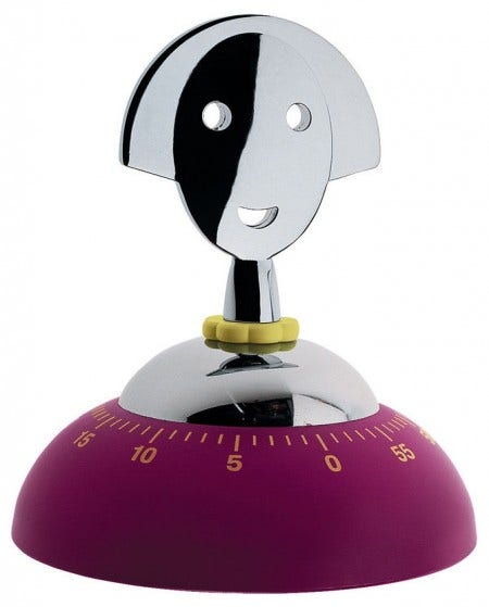 The Anna Kitchen Timer adds some fun to cooking. Available in three colours.