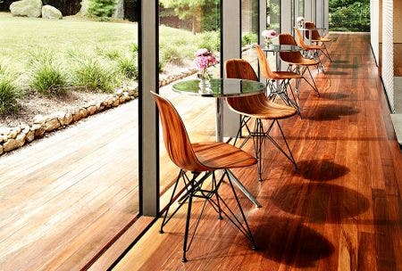 this authentic, single-shell form is the result of a process that gives wood veneer the extra flexibility it needs to be molded into the complex curves to create a single-form wood shell.