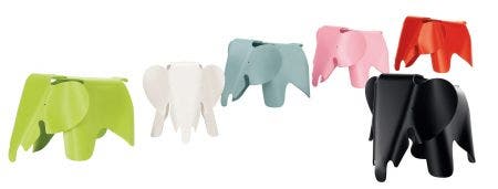 The Vitra Eames elephant is now available for the first time in a plastic version for those it was originally intended for: children. Whether as a toy (also for outdoor use) or as an item for childrens bedrooms, this friendly-looking animal with its distinctive, huge floppy ears should make the heart of many a child (and parent) beat just that little bit faster.