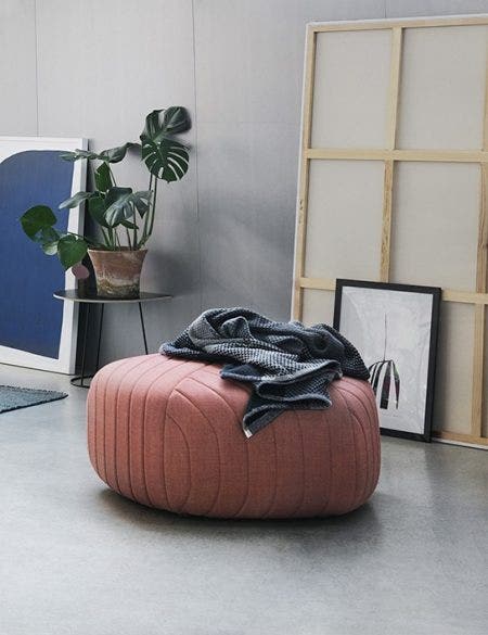 With rows of tailored strips set across a soft pentagon shape, the Anderssen & Voll designed pouf evokes visions of lines of neatly ploughed fields. Careful detailing with the use of quilted material has given FIVE POUF the combination of both a linear profile and soft-curved edges, making it very versatile and easily adaptable to multiple settings. The pouf’s unique pentagon form is the ideal accompaniment to any sofa, working well as a seat for an extra guest or to liven up a dull corner. 