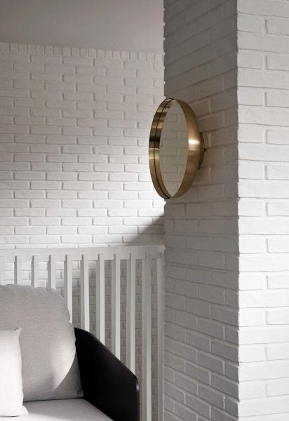 The Menu Darkly Mirror takes us back to the point at which humans began to place importance on the ability to see themselves in the reflected image. Designed by Nick Ross Studio, the Darkly Mirror is available in solid brass or aluminum.