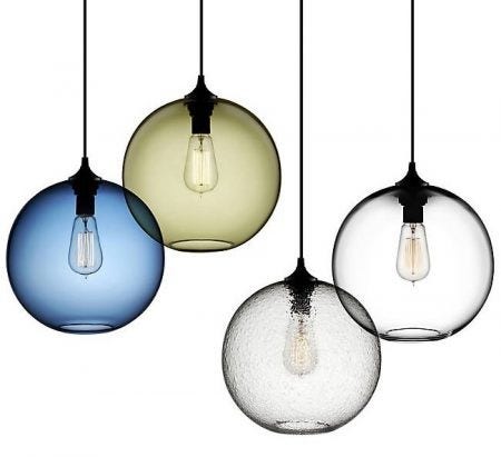 Stunningly minimalist and straightforward in its presentation, the celebration of one single Edison style bulb at the center of the Niche Modern Solitaire Pendant Light is beautiful to behold. With so many colors to choose from and so many potential uses, the Solitaire Collection is lovely on its own or in a cluster.