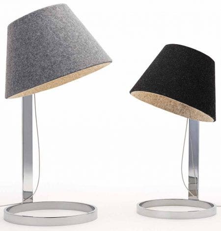 Pablo's lovely Lana Lamp has a magnetic personality! Lana is comprised of a unique magnetic felt shade that provides limitless attachment possibilities. The new collection debuts with a magnetic LED module which guarantees maximum freedom allowing the light to be attached to any ferrous surface bringing three distinct personalities: wall, table, and floor. 