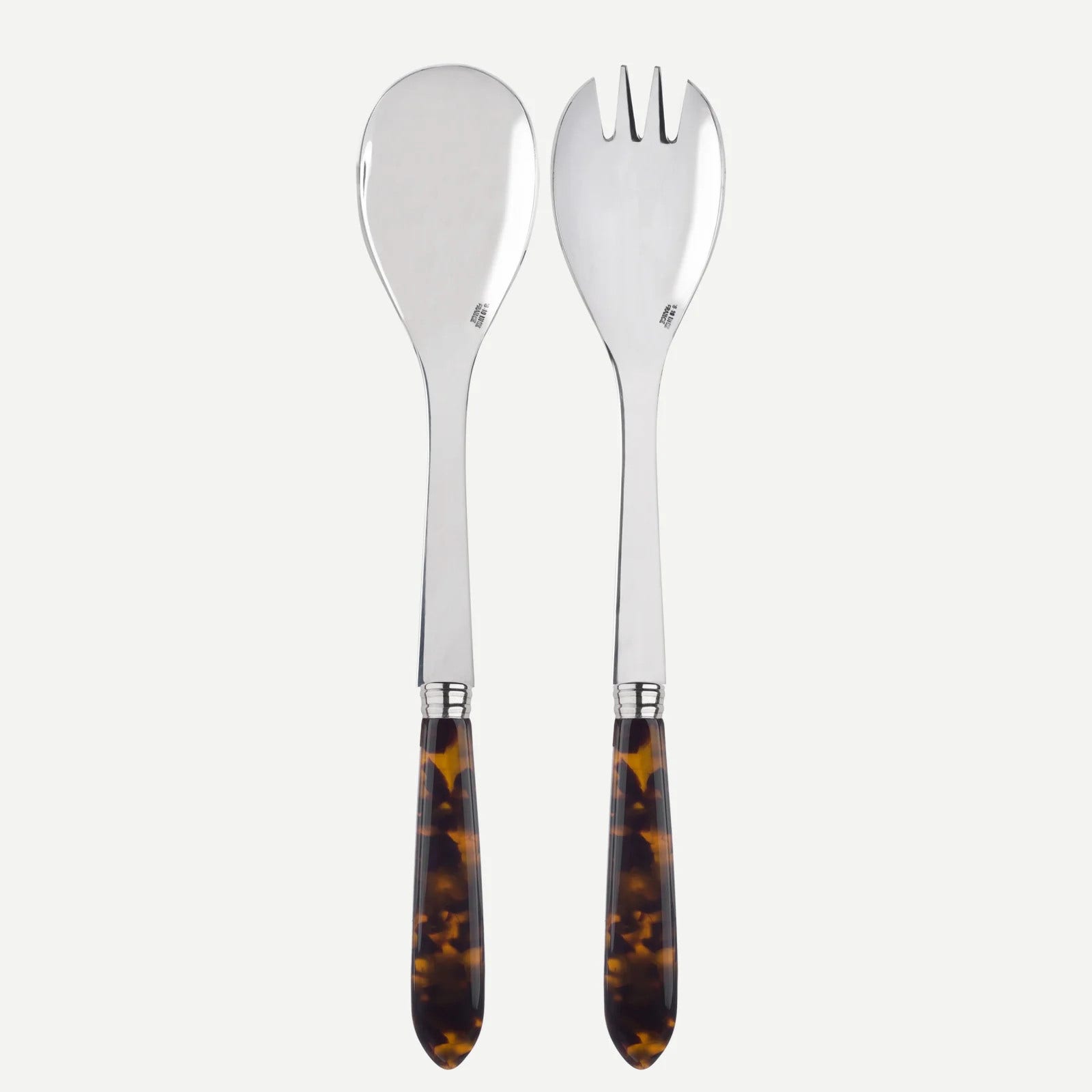 Sabre Paris Tortoise Salad Cutlery Set - Faux Tortoise