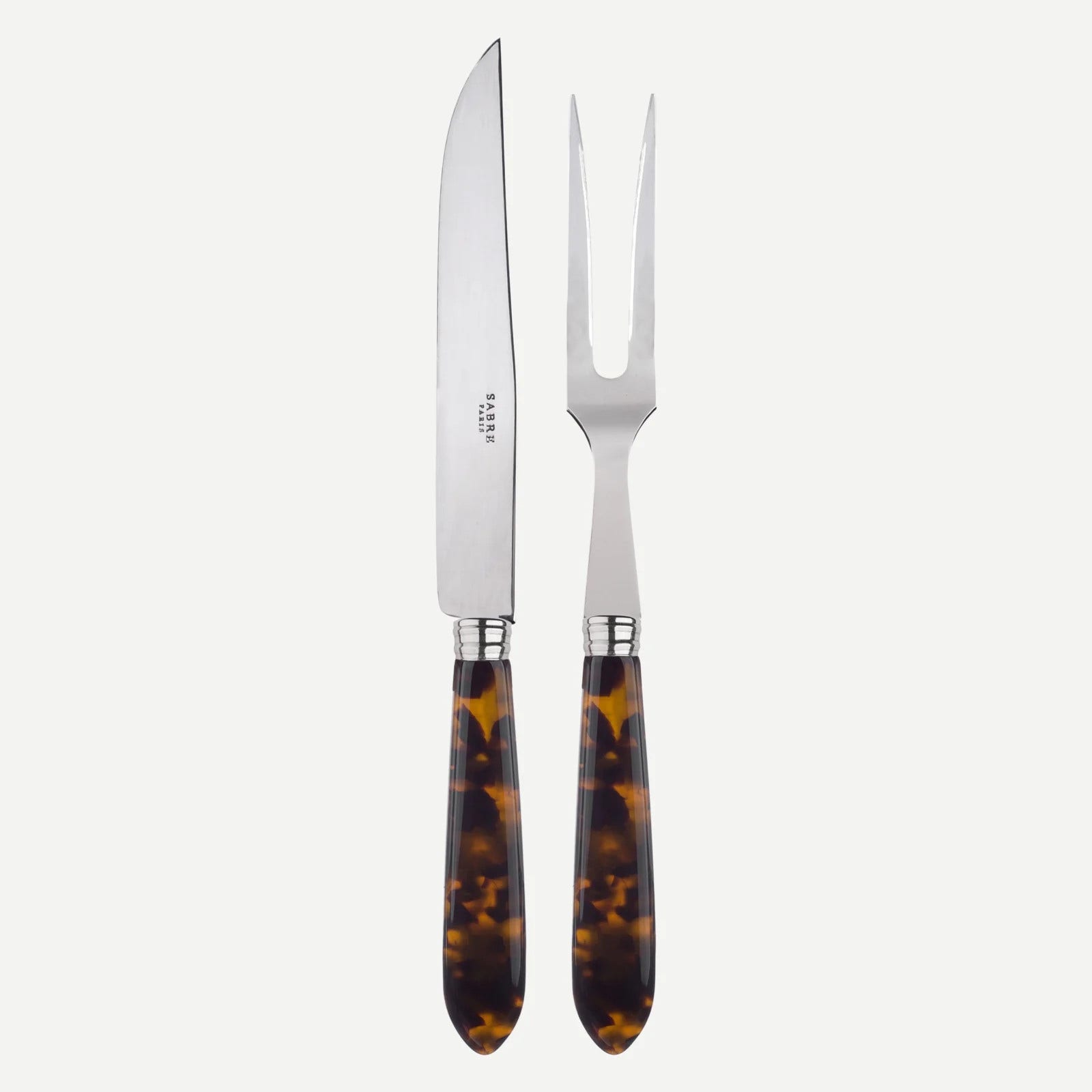 Sabre Paris Tortoise Carving Set - Faux Tortoise
