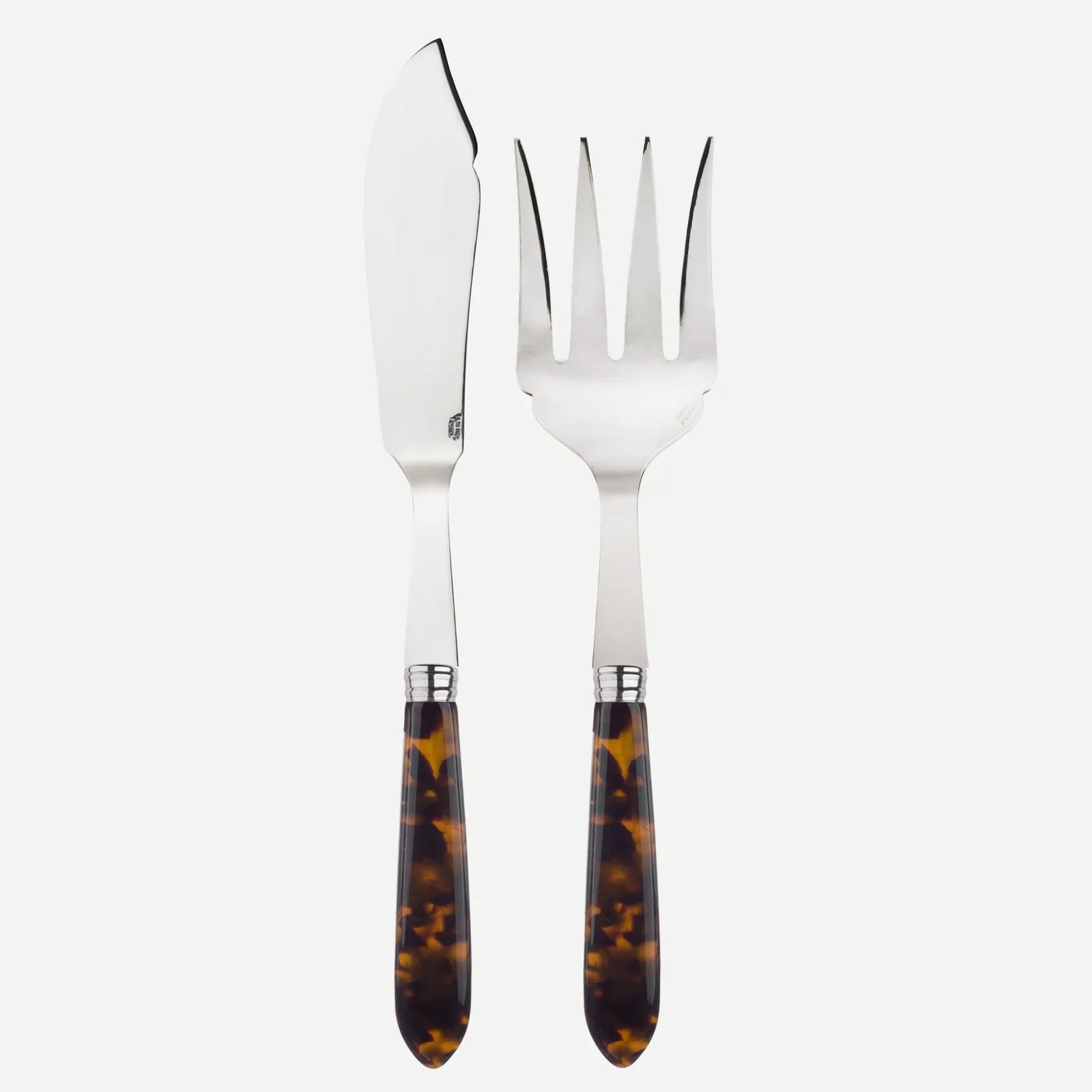 Sabre Paris Tortoise Fish Serving Set - Faux Tortoise