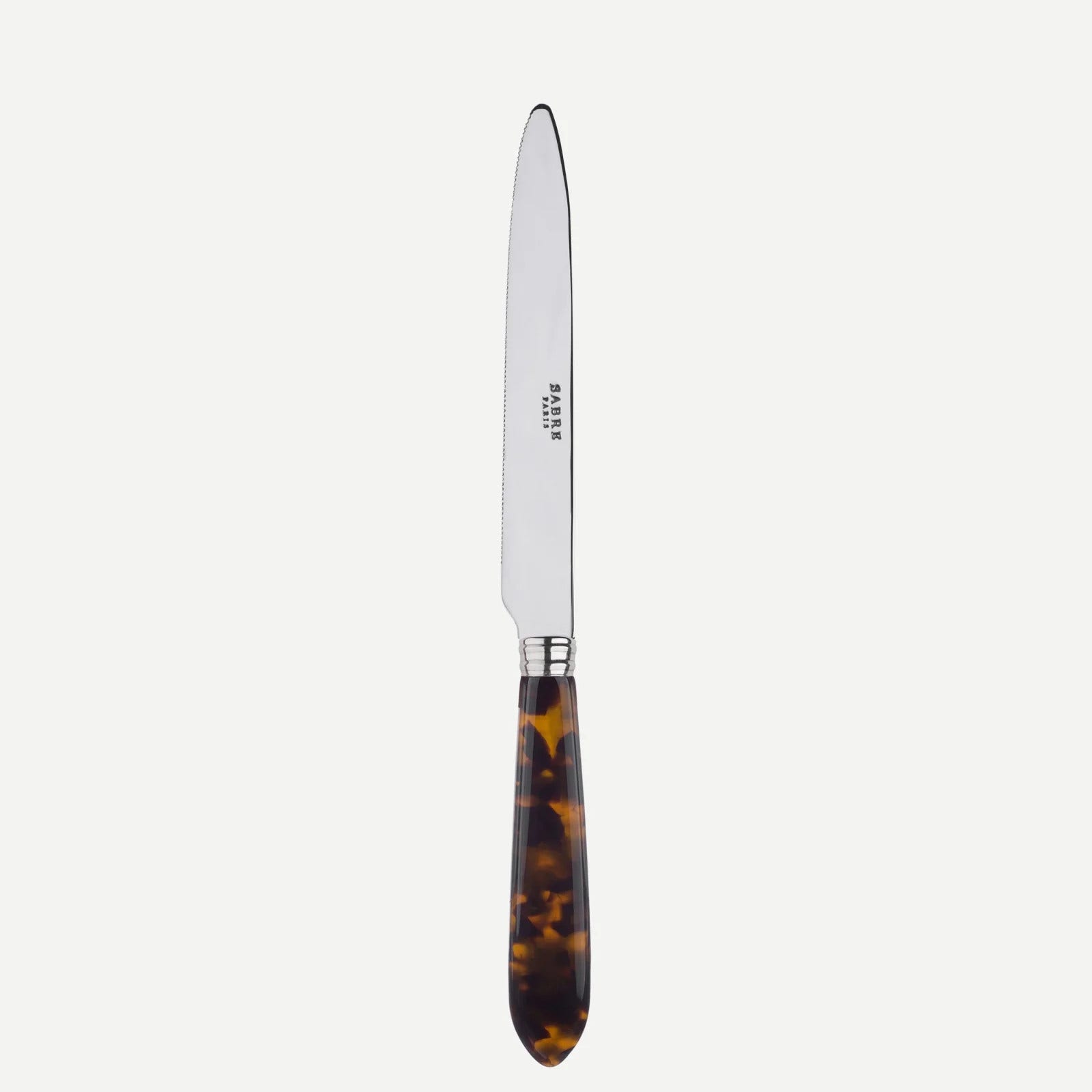 Sabre Paris Tortoise Serrated Dinner Knife Blade - Faux Tortoise