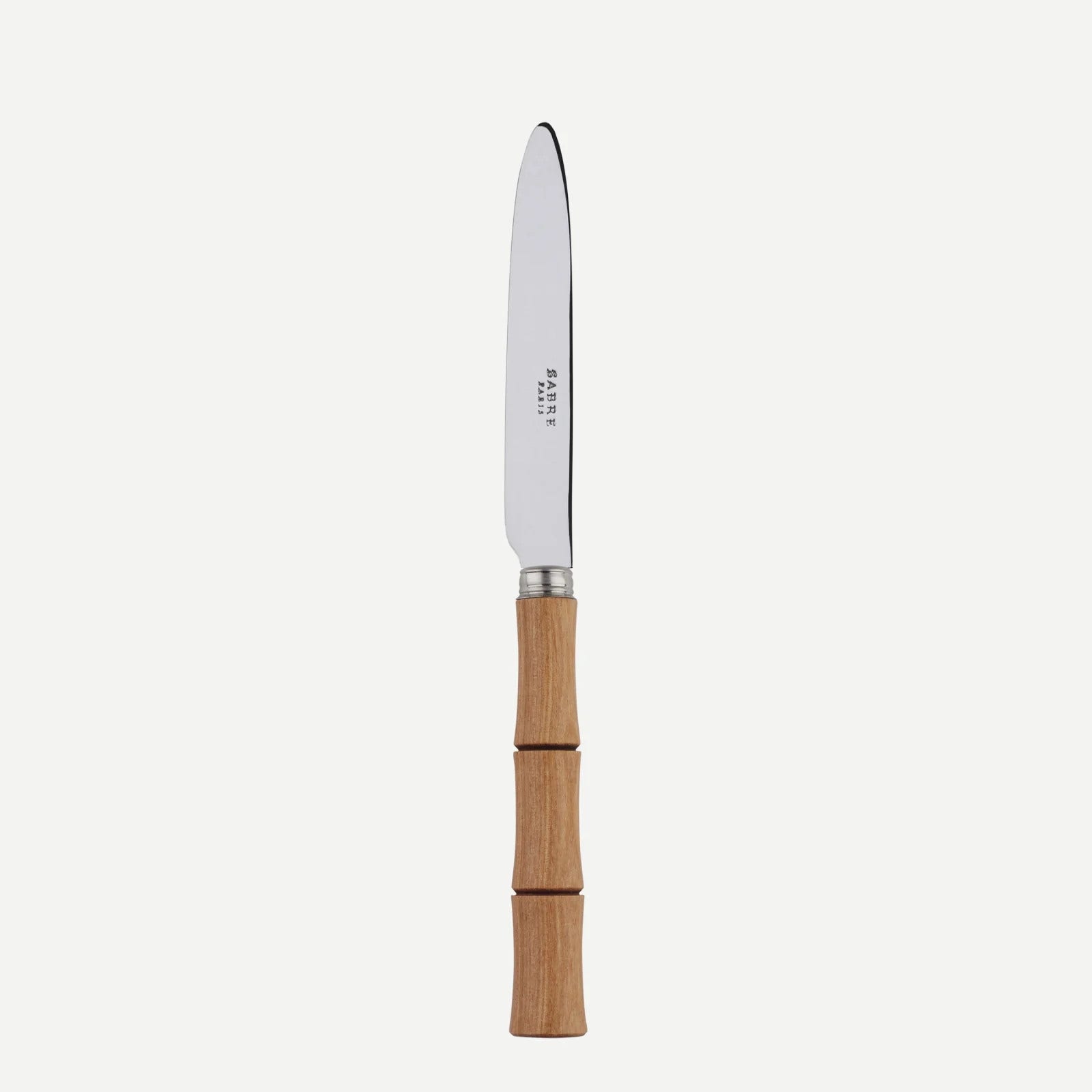 Sabre Paris Bamboo Dessert Knife - Light Press Wood