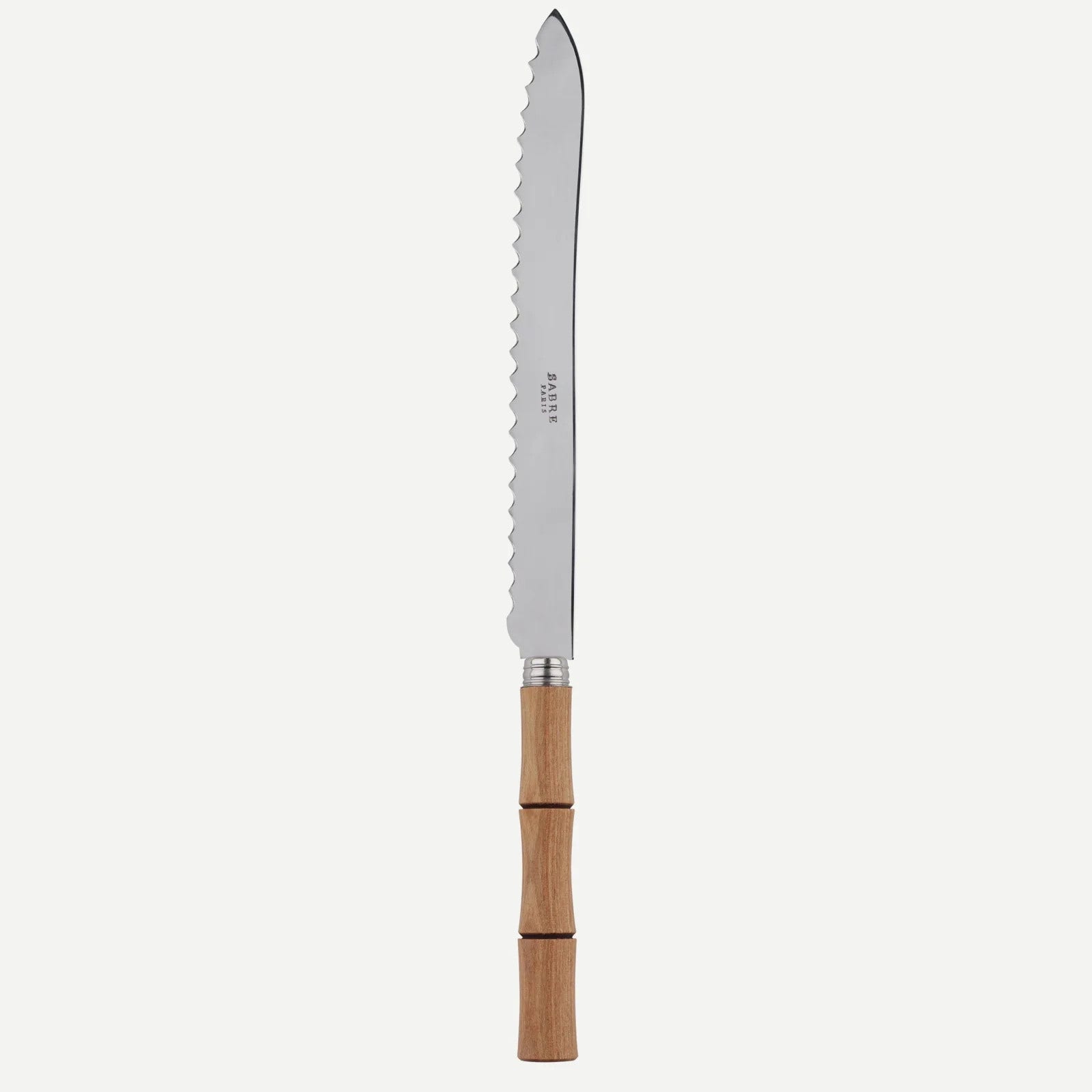 Sabre Paris Bamboo Bread Knife - Light Press Wood