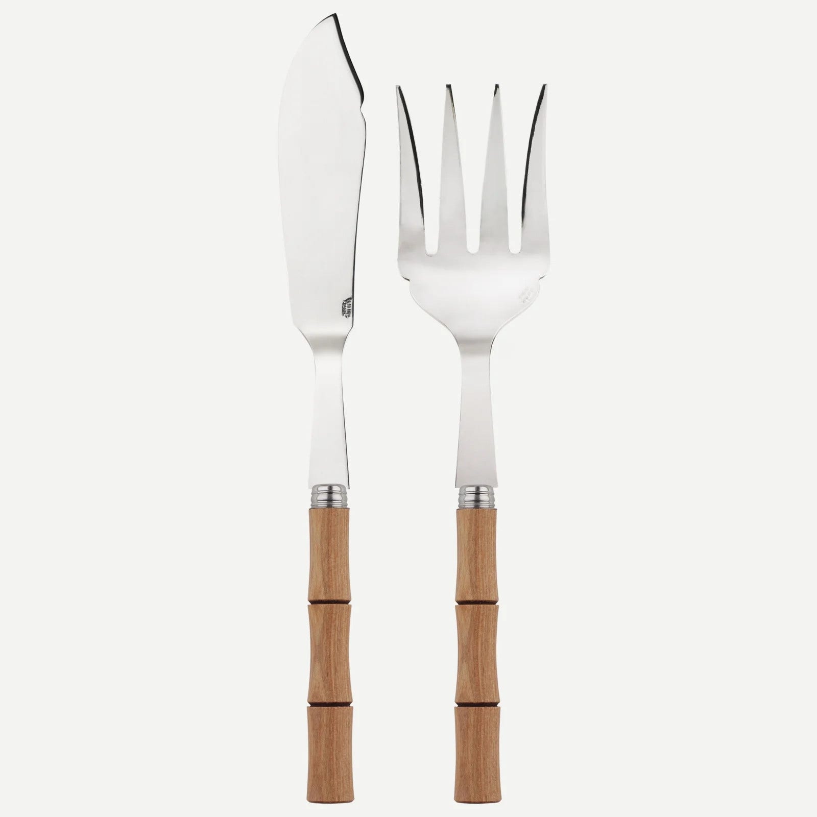 Sabre Paris Bamboo Fish Serving Set - Light Press Wood