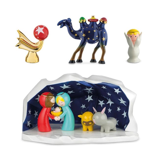 Alessi AGJ01SET Happy Eternity Baby Crib with Set of 3 figurines