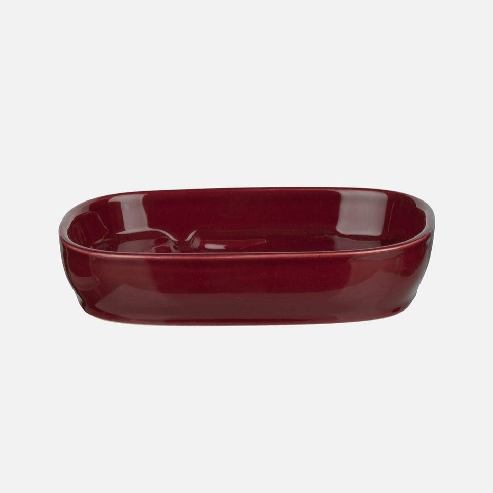 Marimekko Unikko Soap Dish-Burgundy