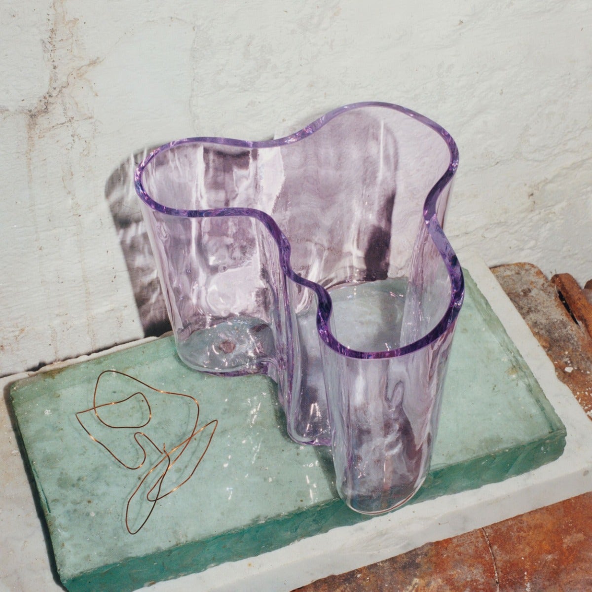 Iittala Alvar Aalto Vase light Lilac Wood Mold