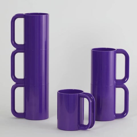 CLEARANCE Heller 302 Mugs (Set of 6), Purple