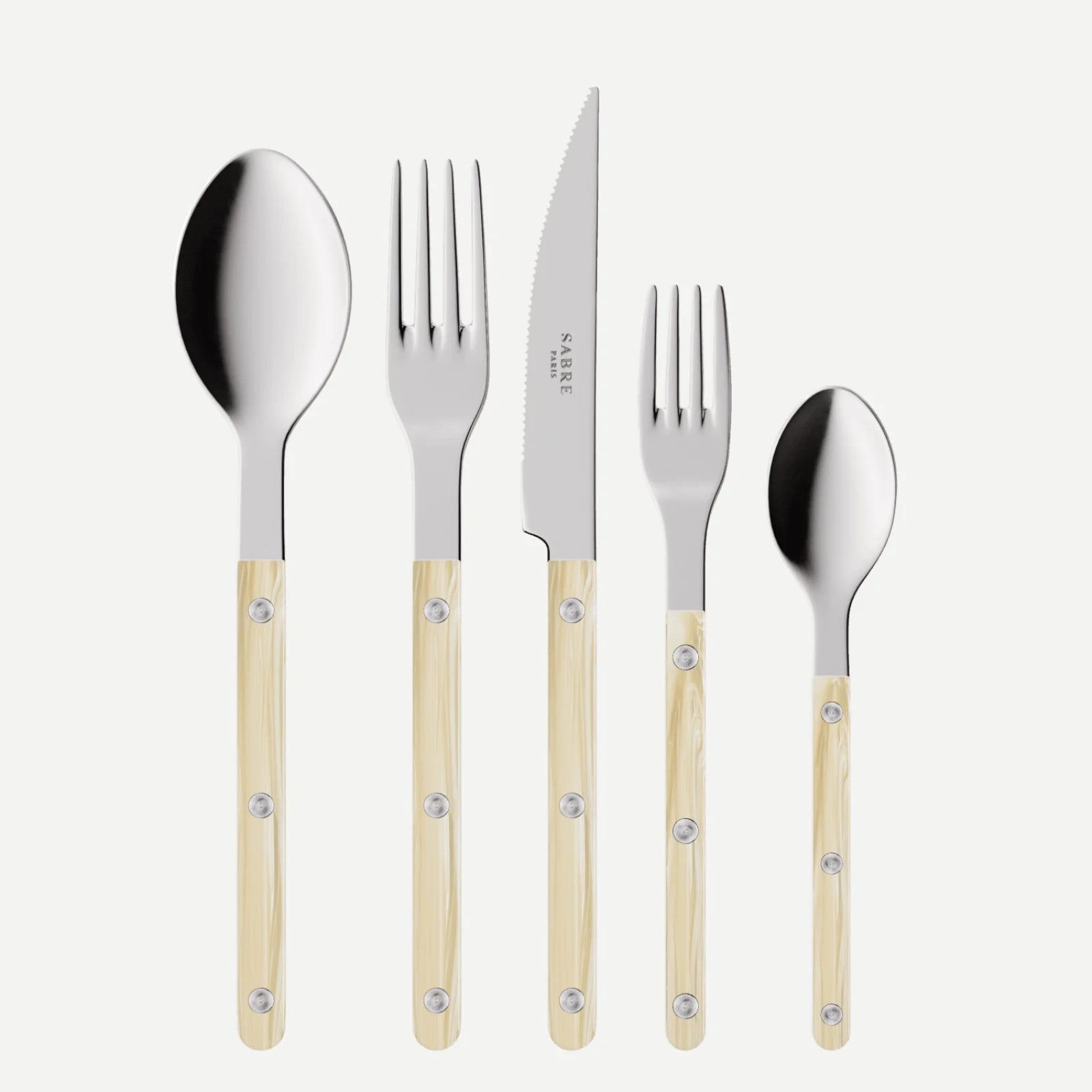 Sabre Paris Bistrot Horn 5 Pieces Cutlery Set - Faux Horn