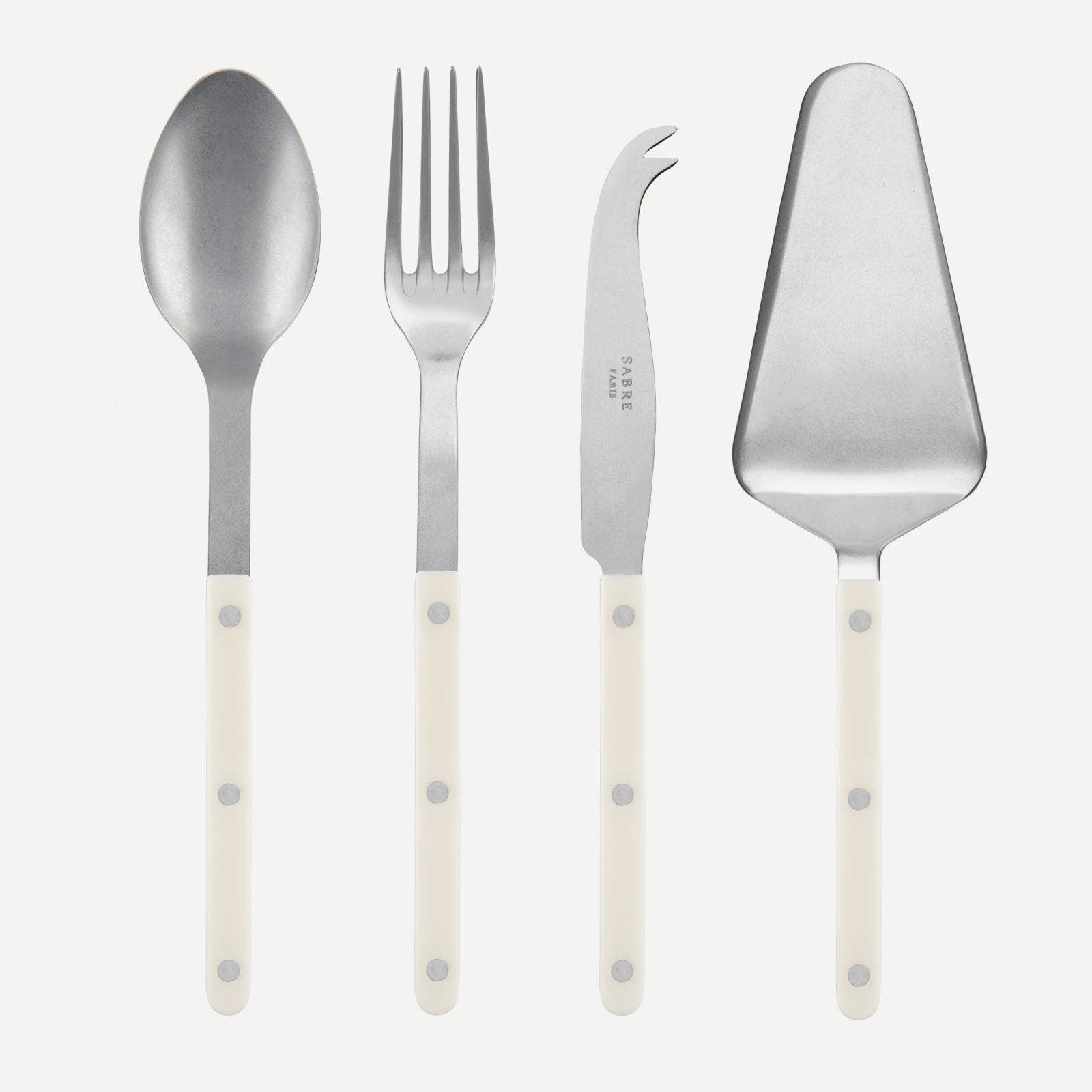 Sabre Paris Bistrot Vintage Solid Set Of 4 Bistrot Must-have Serving Pieces