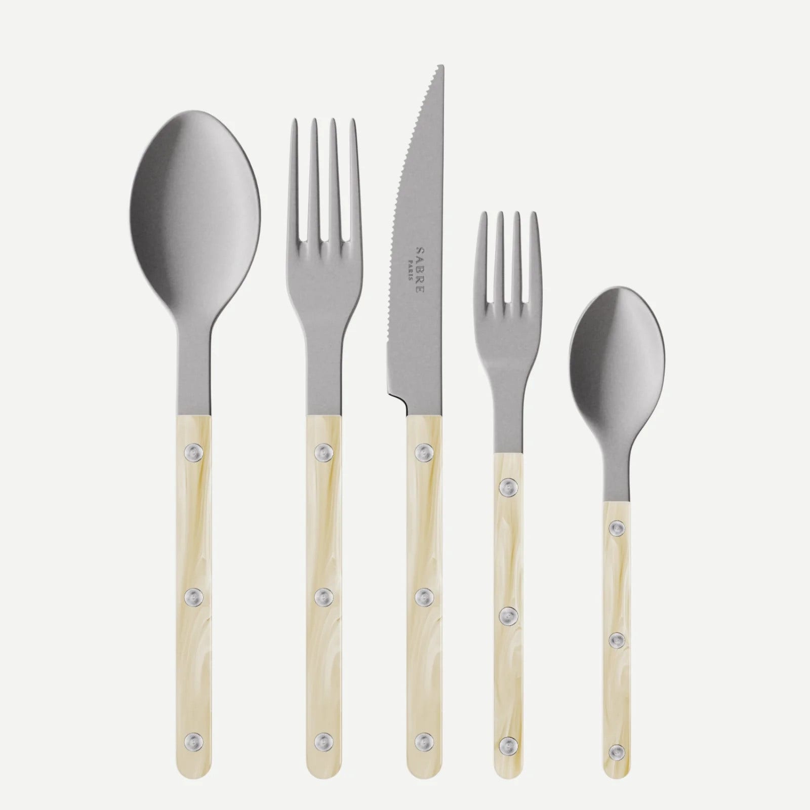 Sabre Paris Bistrot Vintage Horn 5 Pieces Cutlery Set - Faux Horn