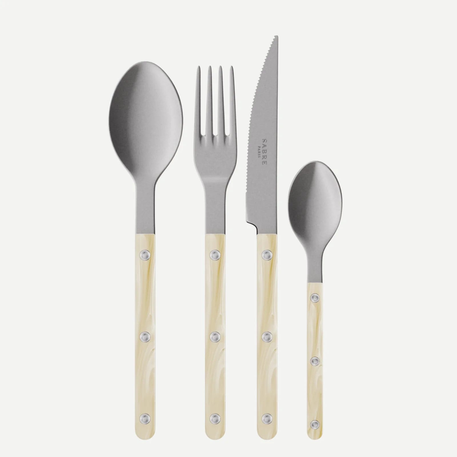 Sabre Paris Bistrot Vintage Horn 24 Pieces Cutlery Set - Faux Horn