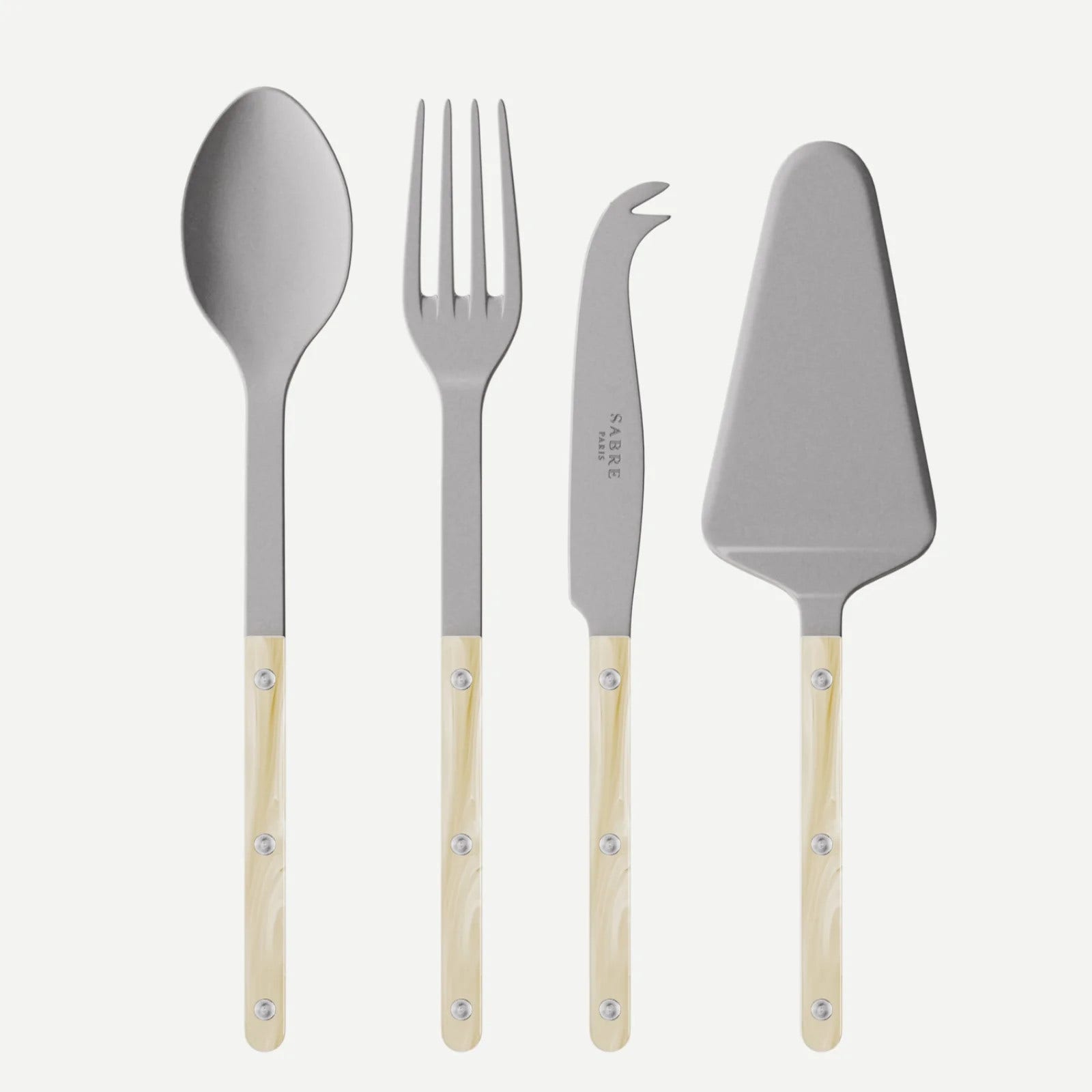Sabre Paris Bistrot Vintage Horn Set Of 4 Bistrot Must-have Serving Pieces - Faux Horn