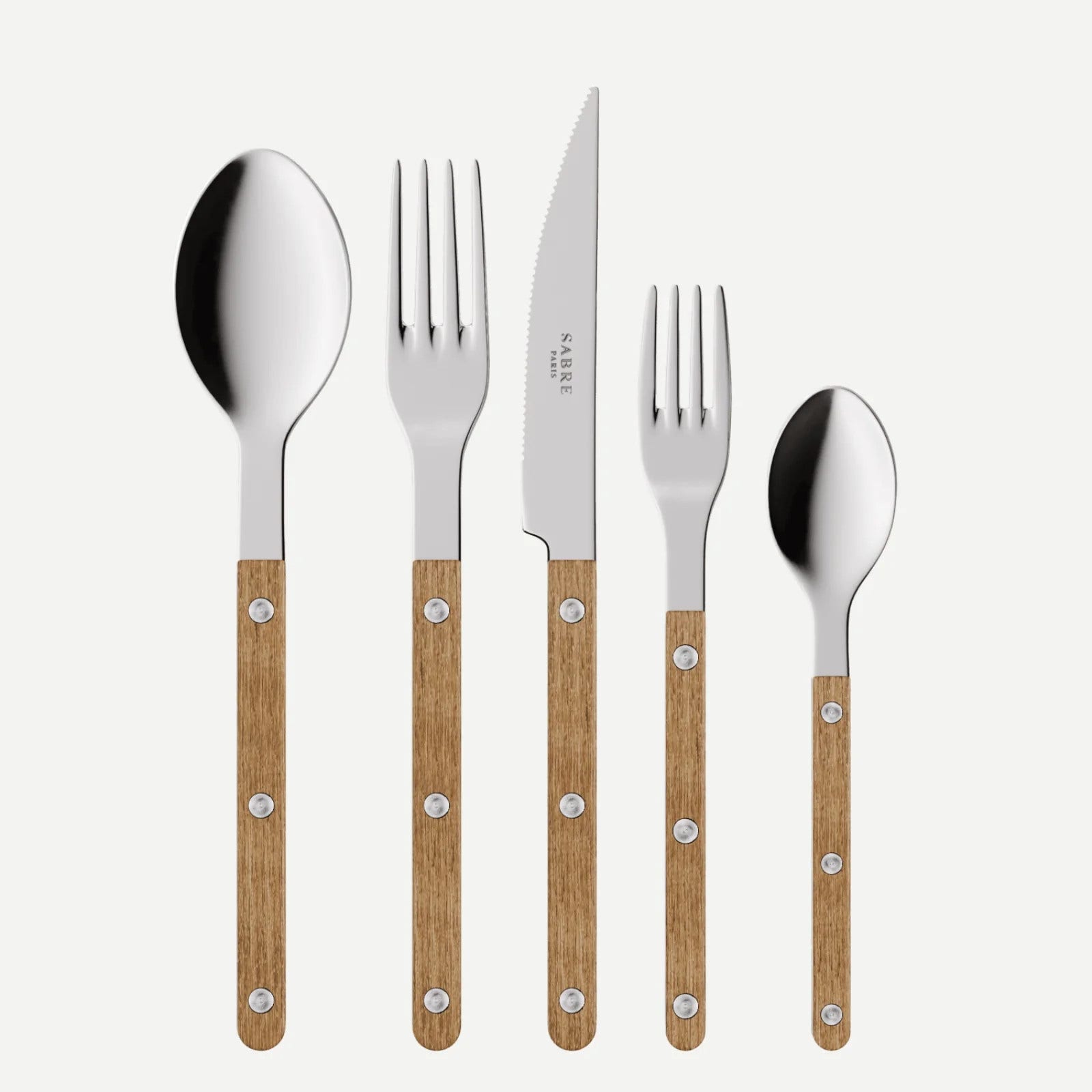 Sabre Paris Bistrot Teak 5 Pieces Cutlery Set - Teak