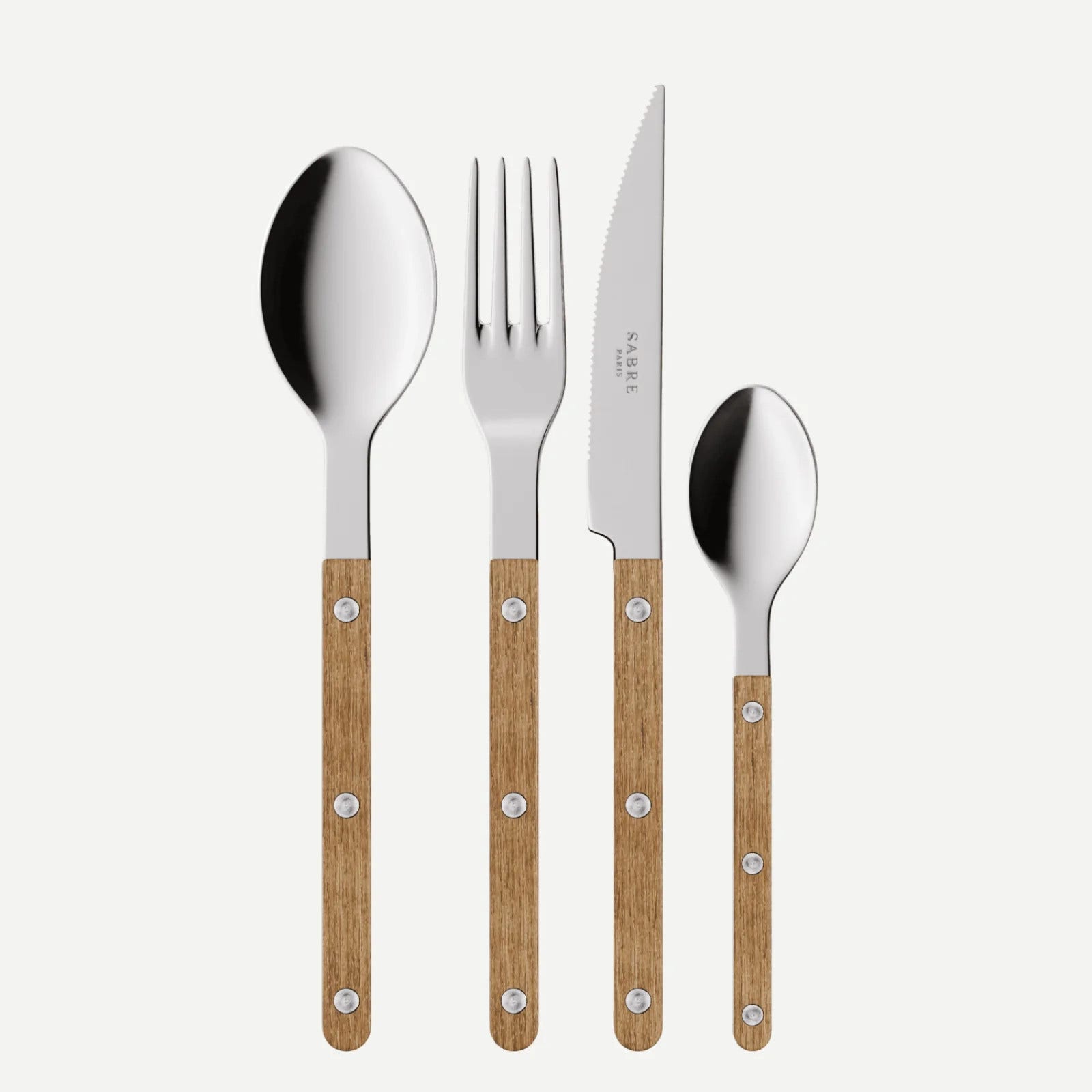 Sabre Paris Bistrot Teak 4 Pieces Cutlery Set - Teak