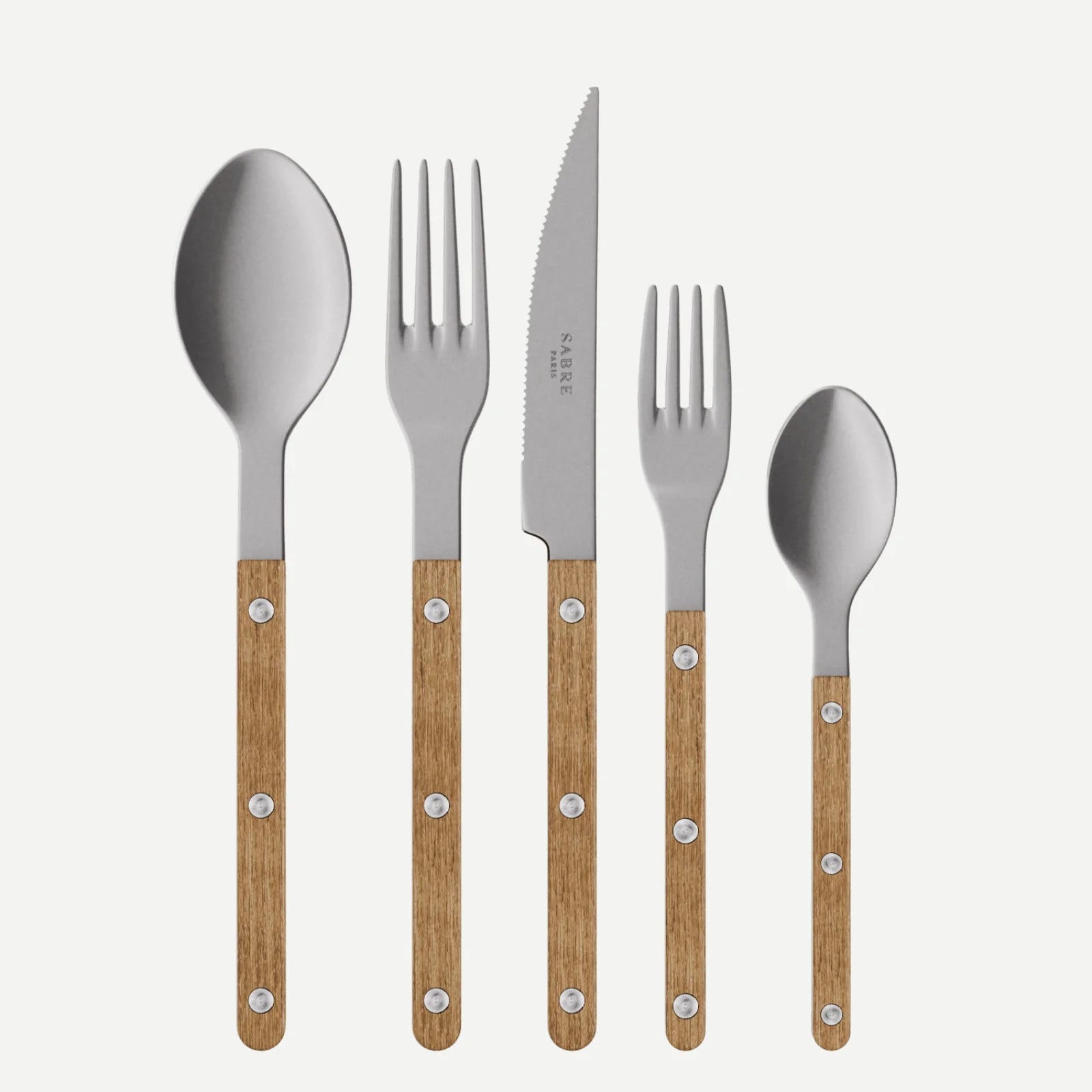 Sabre Paris Bistrot Vintage Teak 5 Pieces Cutlery Set - Teak