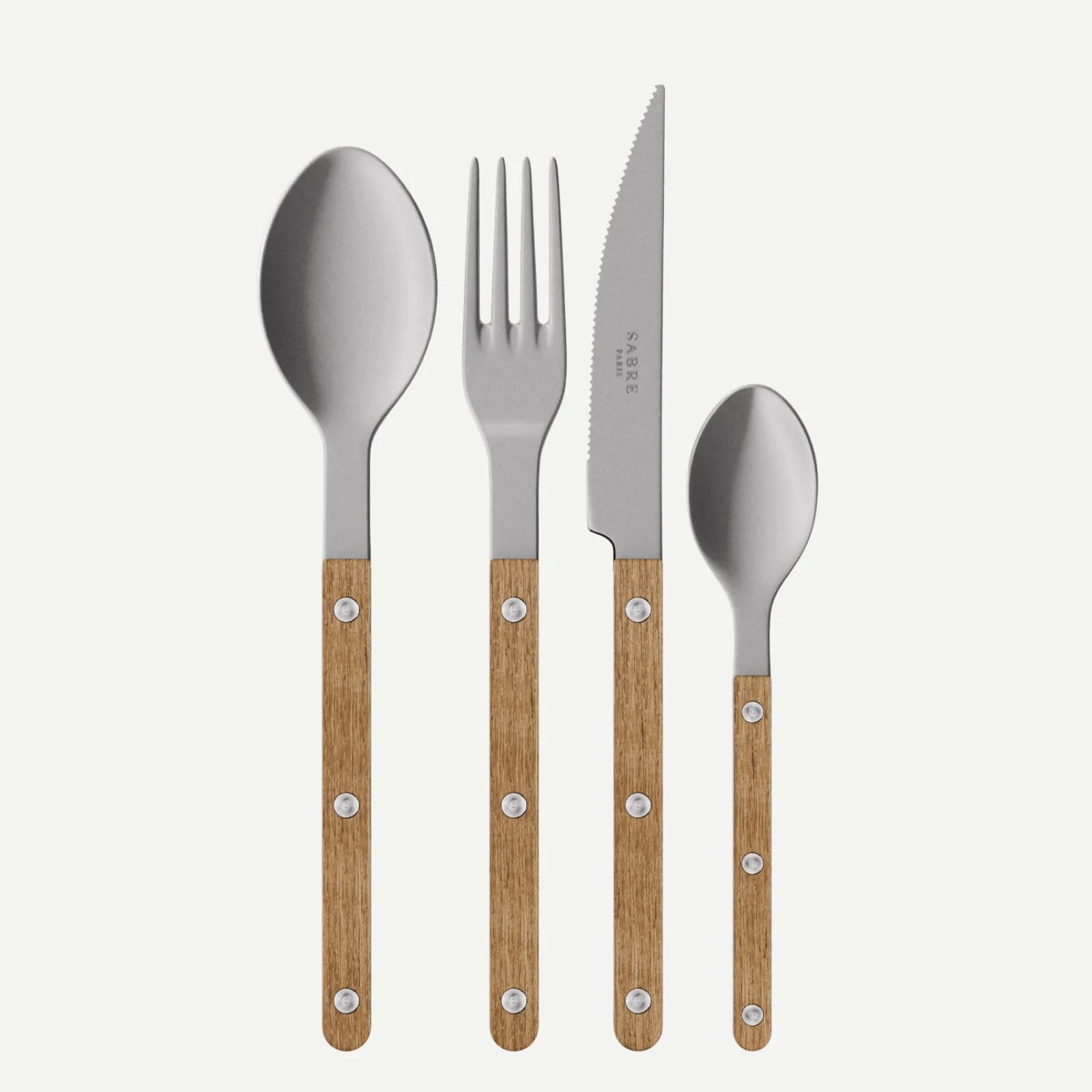 Sabre Paris Bistrot Vintage Teak 4 Pieces Cutlery Set - Teak