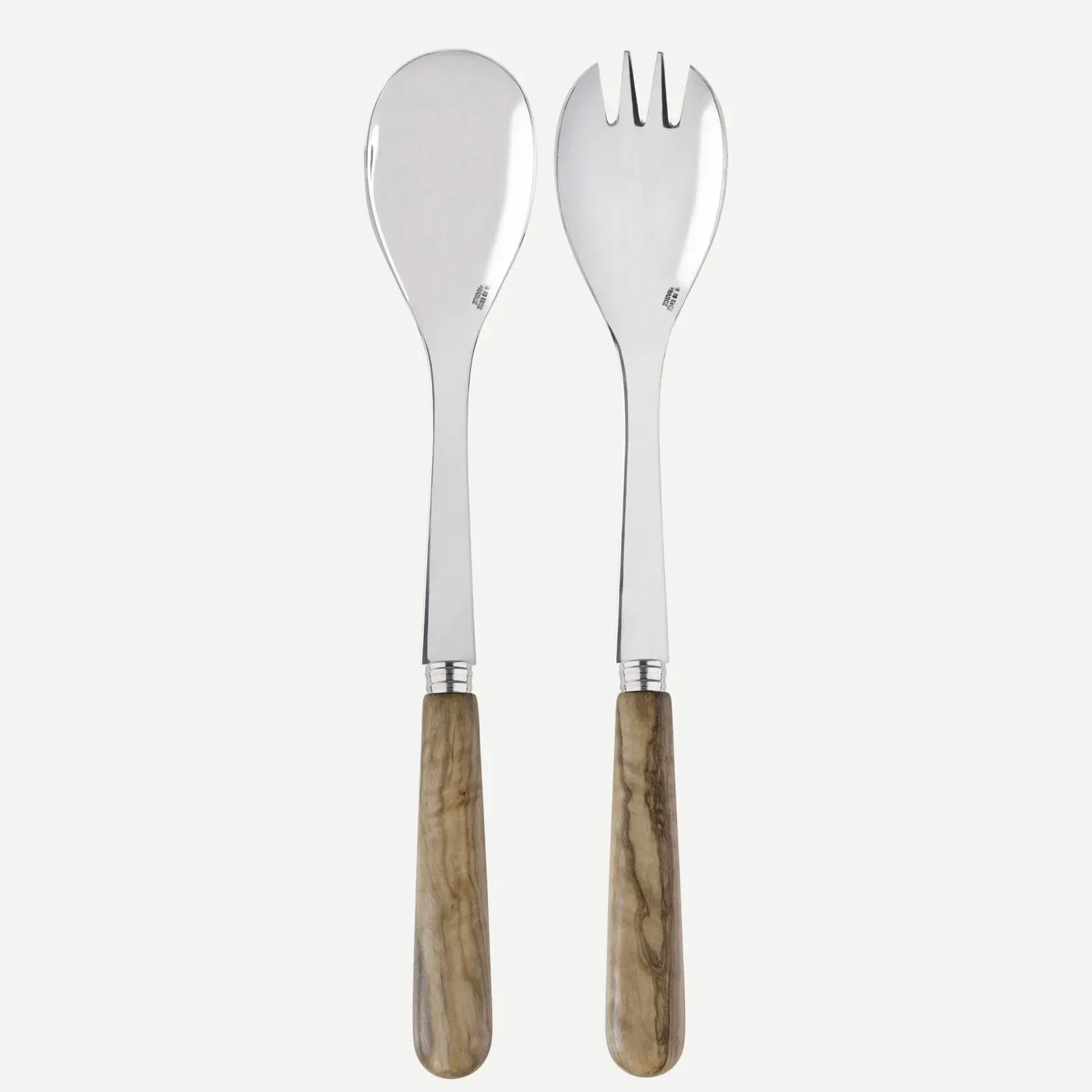 Sabre Paris Lavandou Salad Cutlery Set - Olive Tree Wood