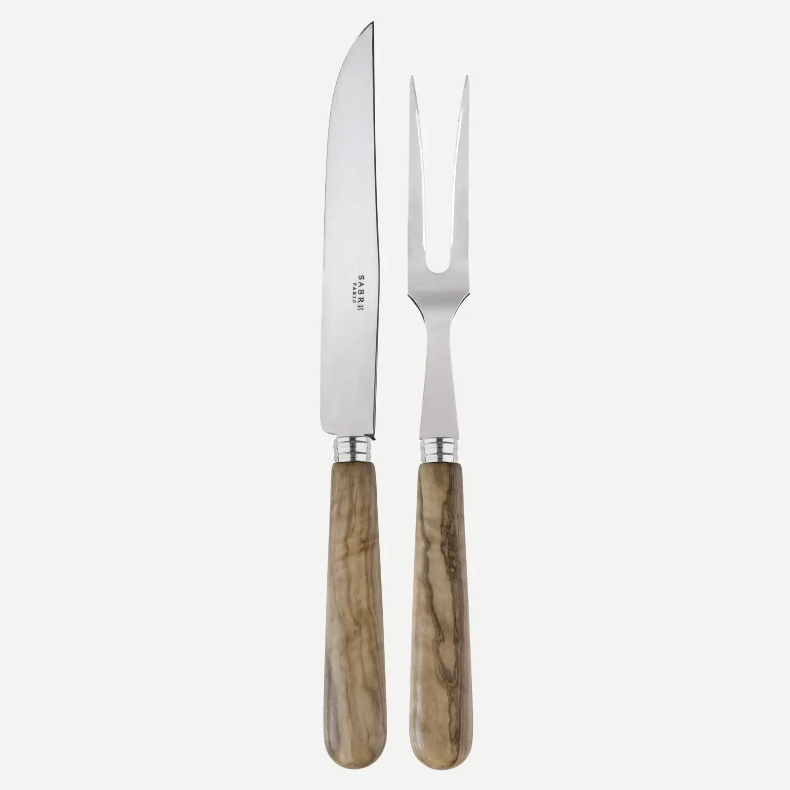 Sabre Paris Lavandou Carving Set - Olive Tree Wood