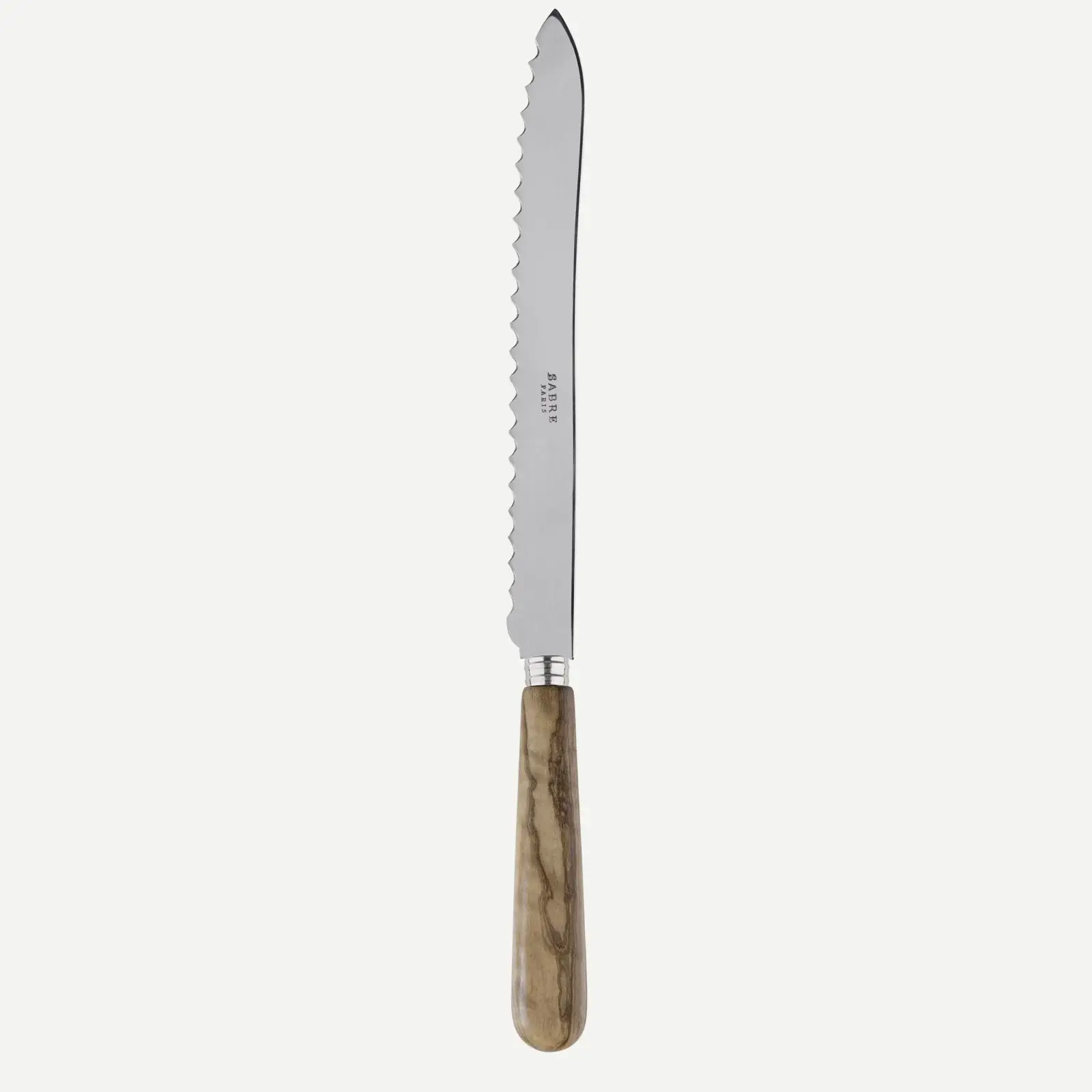 Sabre Paris Lavandou Bread Knife - Olive Tree Wood