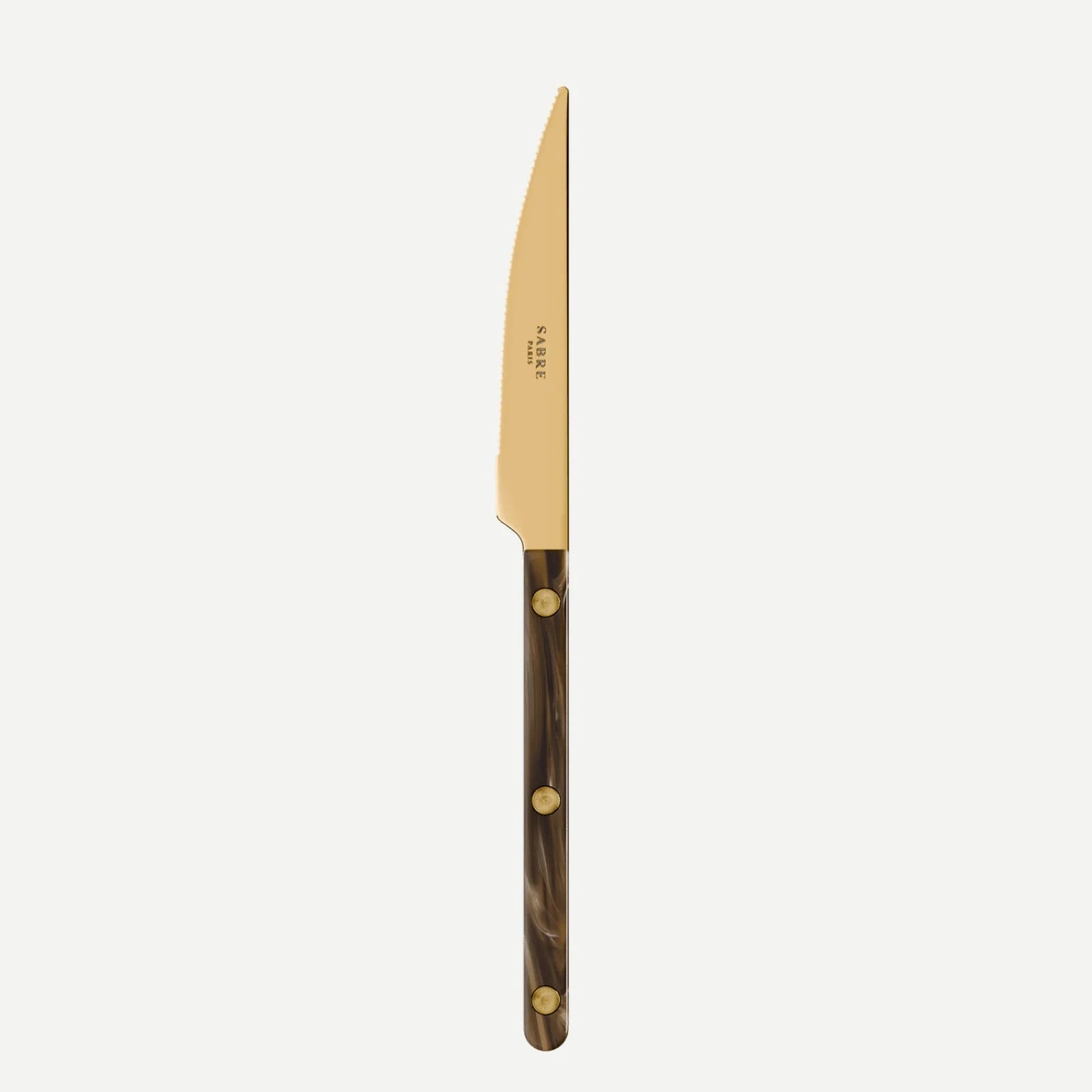 Sabre Paris Bistrot Gold Buffalo Dessert Knife - Faux Buffalo