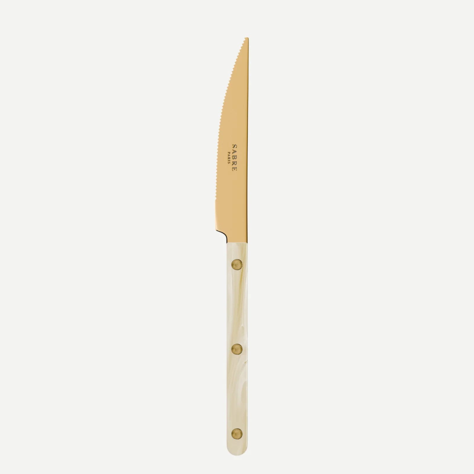 Sabre Paris Bistrot Gold Horn Dinner Knife - Faux Horn