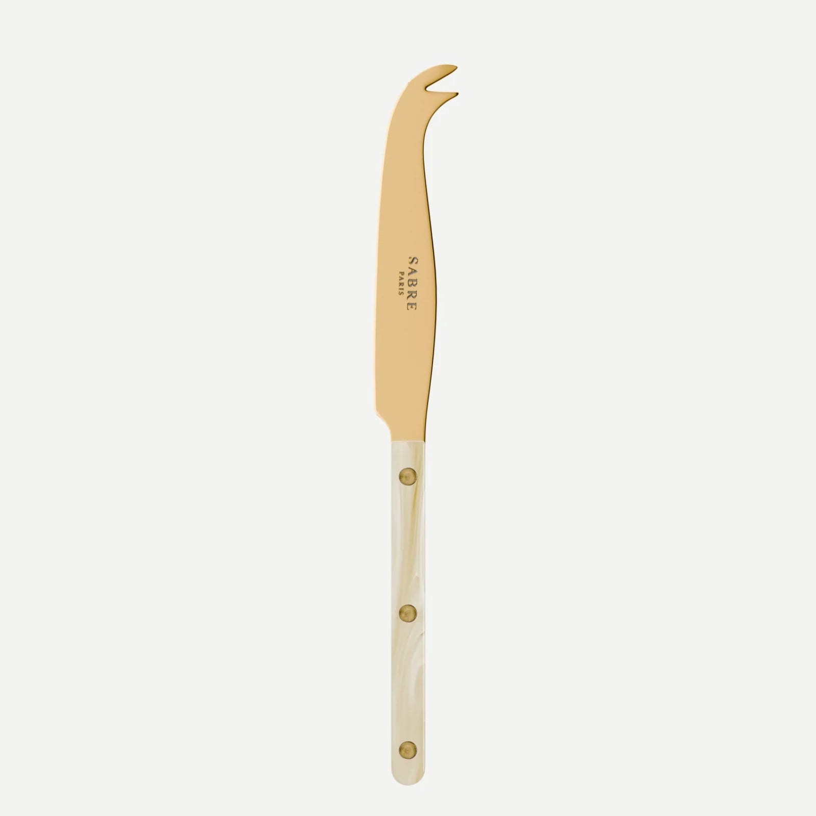 Sabre Paris Bistrot Gold Horn Cheese Knife Large - Faux Horn