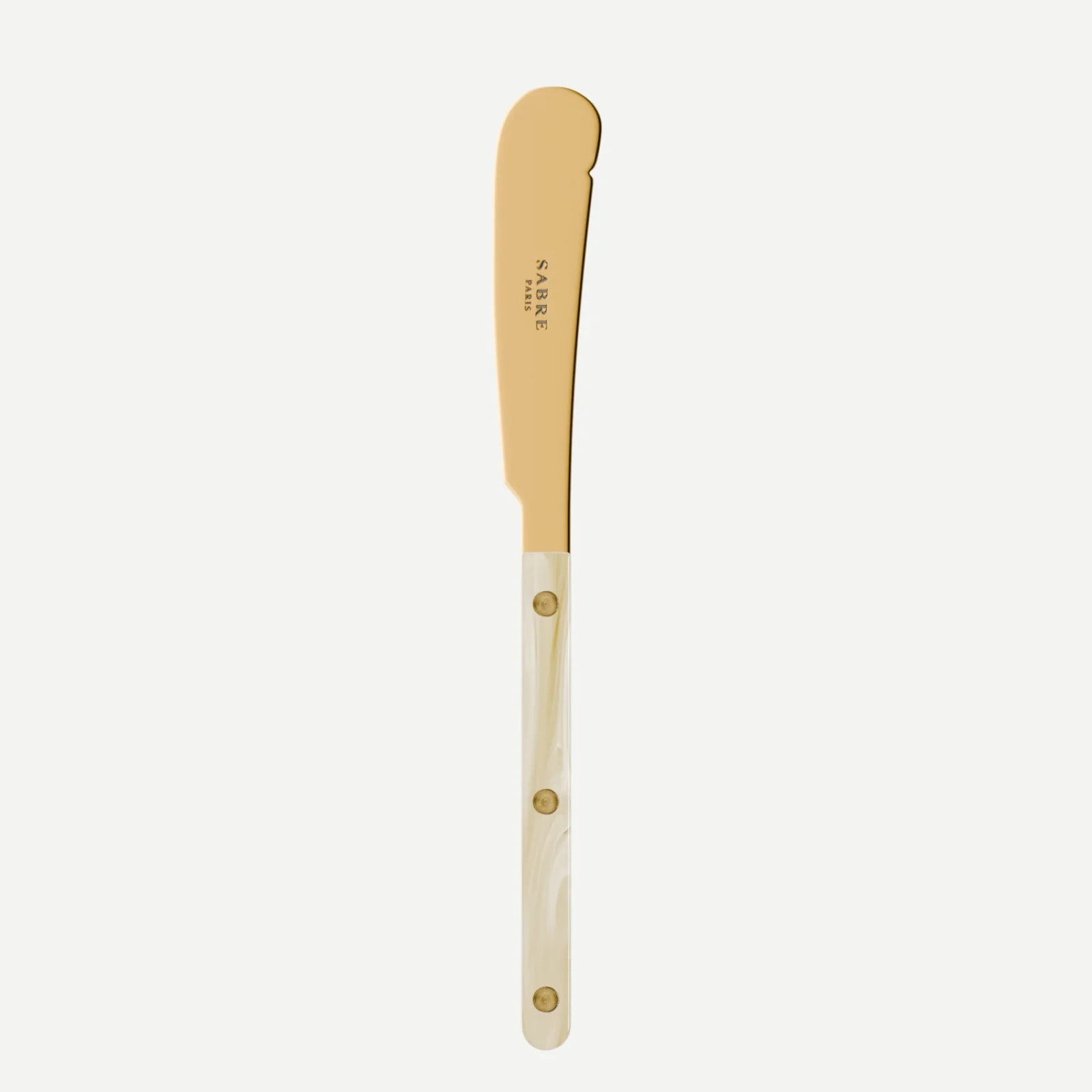 Sabre Paris Bistrot Gold Horn Butter Knife - Faux Horn