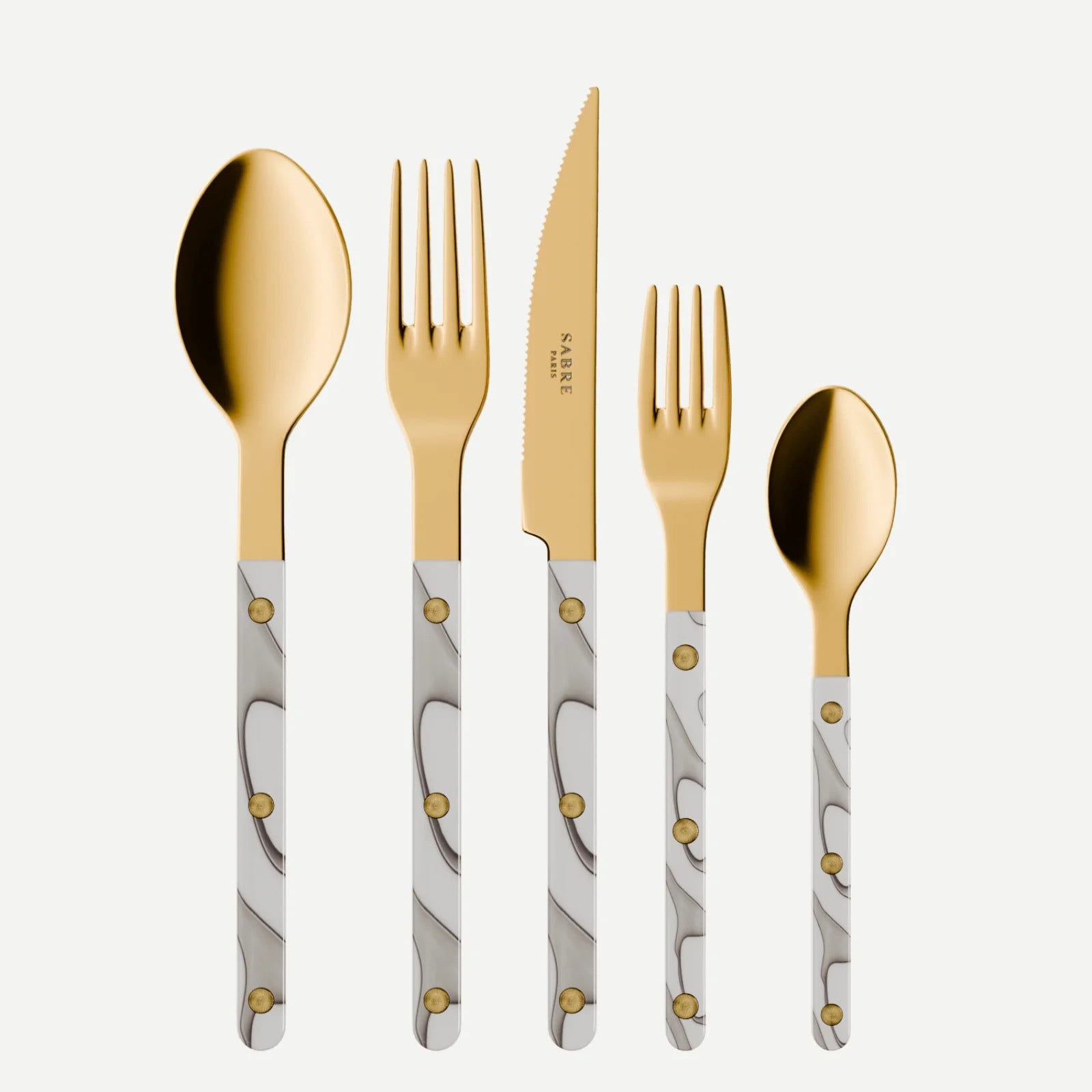 Sabre Paris Bistrot Gold Dune 5 Pieces Cutlery Set
