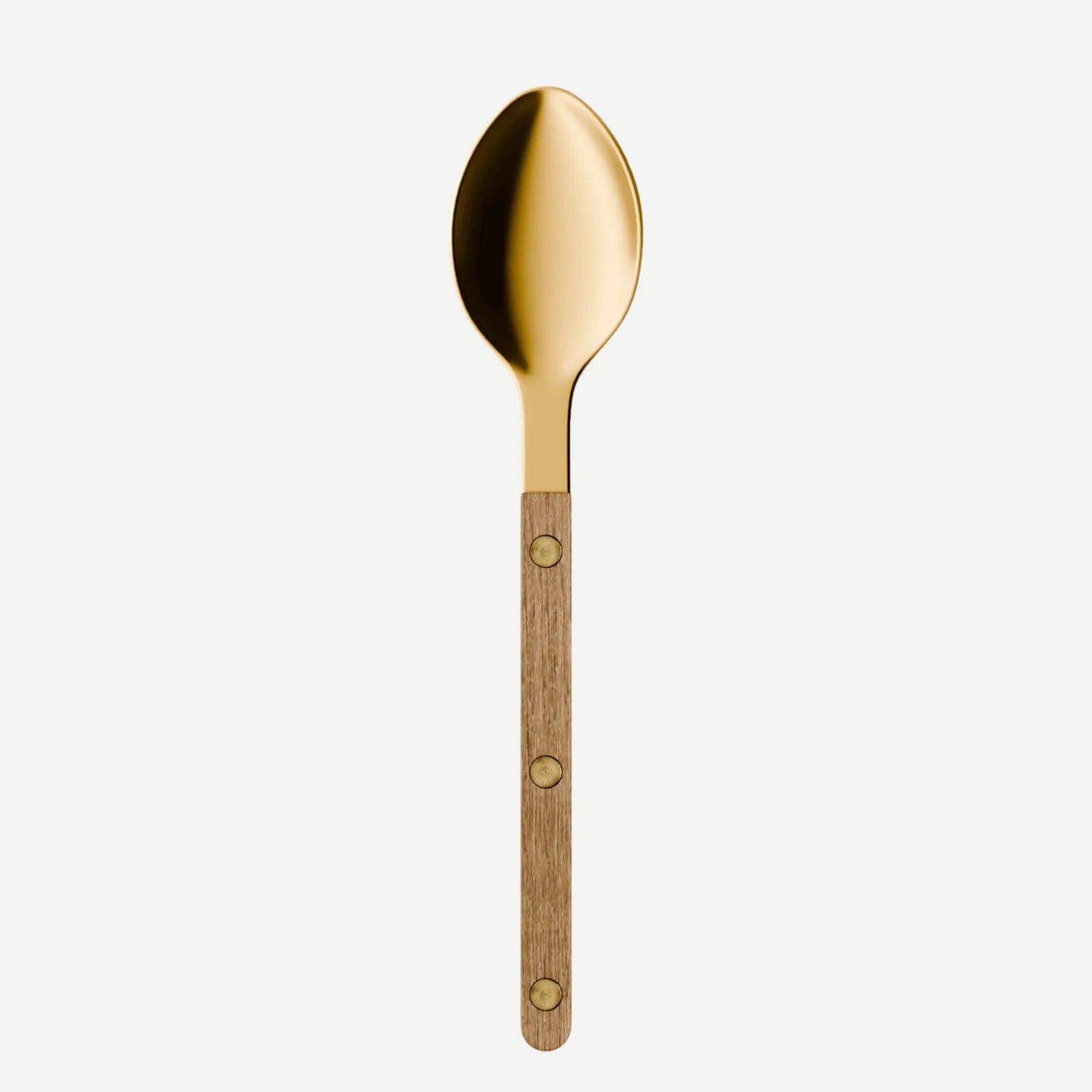 Sabre Paris Bistrot Gold Teak Dessert Spoon - Teak