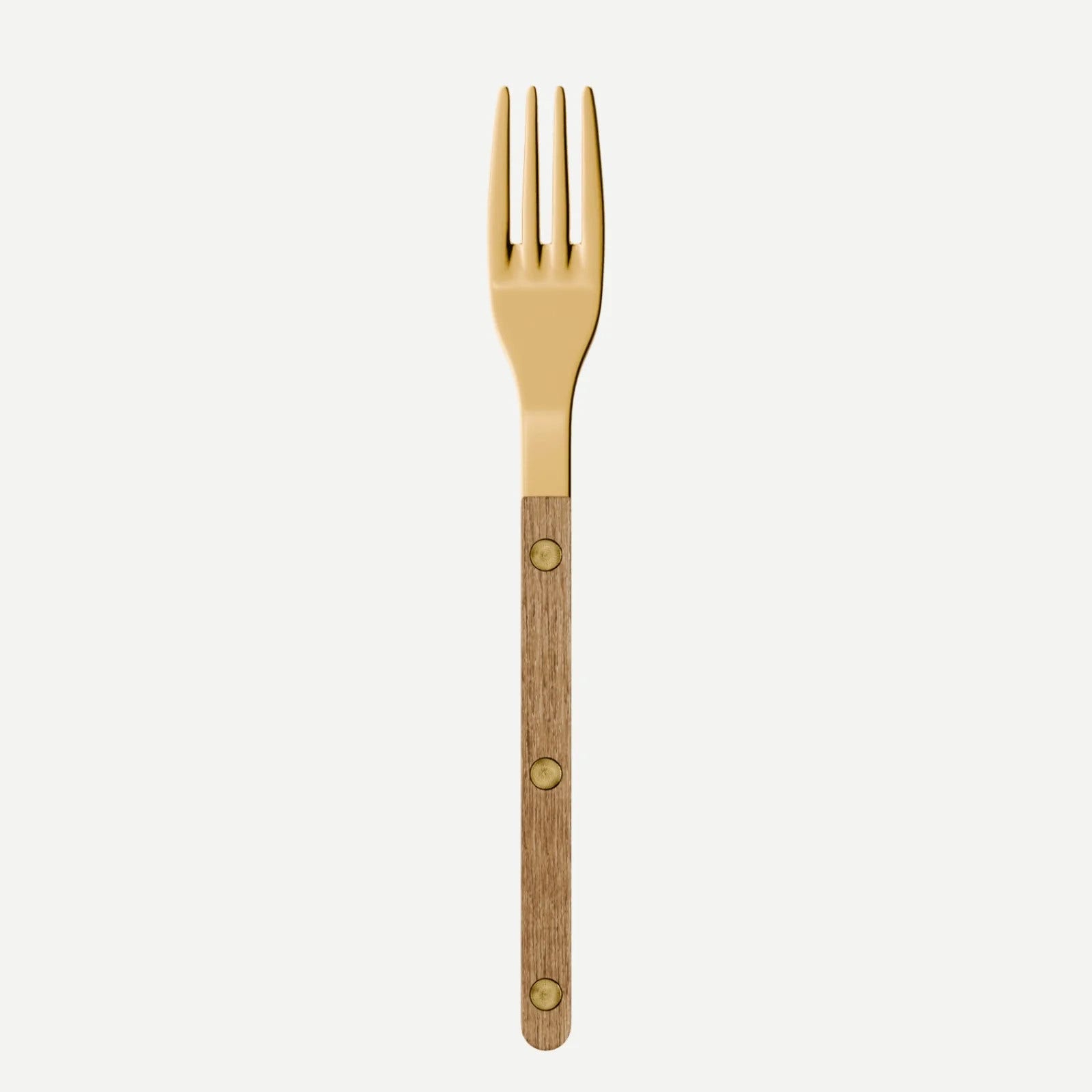 Sabre Paris Bistrot Gold Teak Salad Fork - Teak